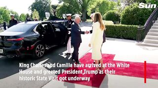 Breaking! King Charles warmly greeted by Donald Trump before afternoon tea at White House