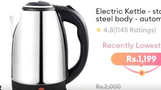 Electric Kettle - stainless steel body - automatic