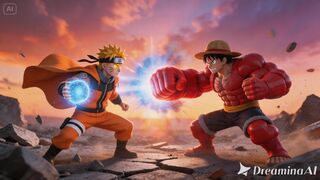 Naruto vs luffy animasi
