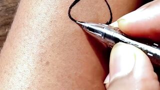 Very easy cat tattoo idea.