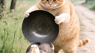 Cat Vs Goose