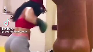 She is Practicing for Night Fight