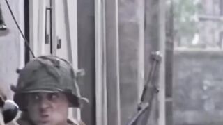 Brave Soldiers clearing the town house to house