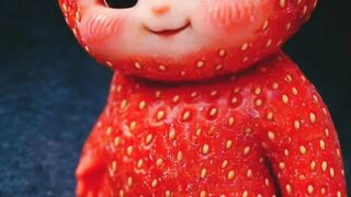 طفل فراولة كيوت يرقص#aibaby