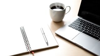 Minimalist Home Office Workspace with Laptop