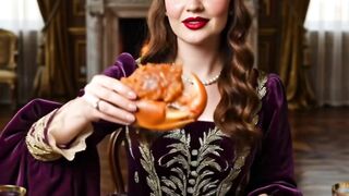 Queen elizebet eat crabs