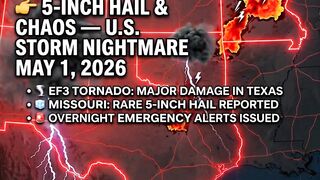 5-INCH HAIL & TORNADO CHAOS — U.S. STORM NIGHTMARE