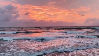 Beach sunset evening