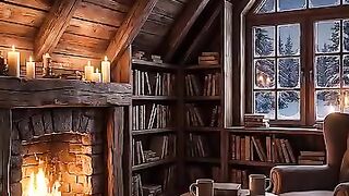 Wooden Cozy Cabin Book Read