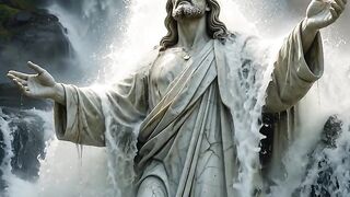 Nature with Jesus Statue