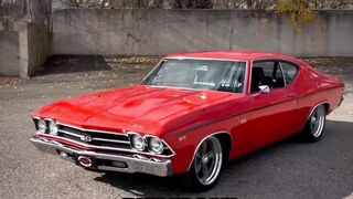 Happiness is a bright red ‘69 Chevelle. ❤️