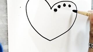 How to Draw Creative Satisfying Heart Drawing | Water Colour Heart Coloring #art #heart