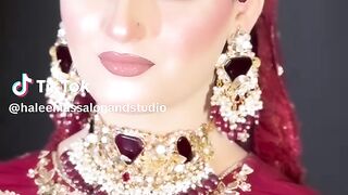 Red Lengha Bridal Makeover