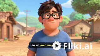 Leo, un joven inventor, vive en un pueblo azotado por la sequía.