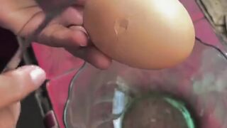 Unique egg, filled egg, egg