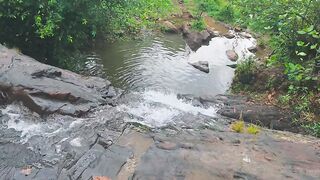 Hidden waterfall in the jungle