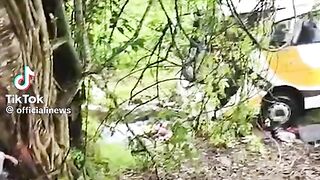 the bus went into a ravine