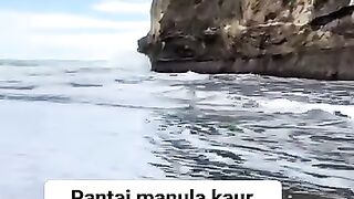 Pantai manula menjadi salah satu destinasi wisata eksotis di pesisir barat, Lampung