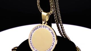 Muslim Islamic Religious Stainless Steel Crystal Necklace Women Islam Quran Allah Pendant Necklaces Arabic Jewelry bijoux arabe