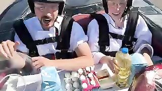 I Baked a Cake in a Race Car MrBeast