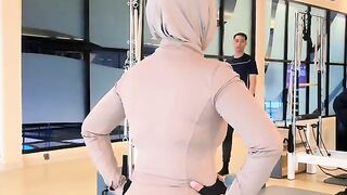 Workout pilates for women hijab