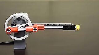 8 mechanical principles in a useless Lego machine (back side)
