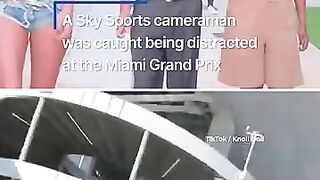 Hilarious moment F1 cameraman is distracted at the Miami Grand Prix