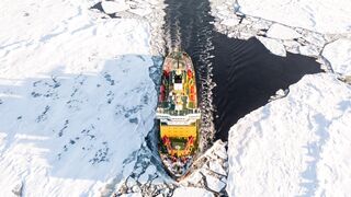 Breaking the Arctic: Icebreaker Ship Powers Through Frozen Seas