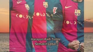 Trio Barcelona menggelagar harapan raih Trebel semakin lebar!