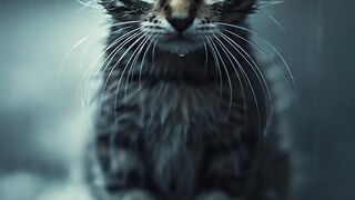 “Lonely Cat in the Rain”
