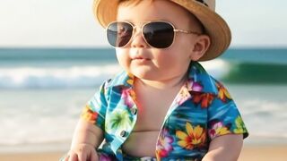 boy relaxing on the beach