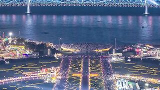 Night View of Romantic City Dalian