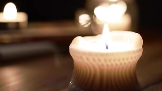 Warm Candle Light with Bokeh Background
