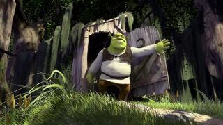 Shrek open the door