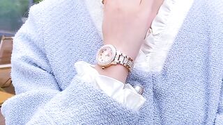 Women's Watches Fashion Original Quartz Wrist Watch for Ladies Roman Dial Dazzling Diamond Waterproof Luminous Luxury New