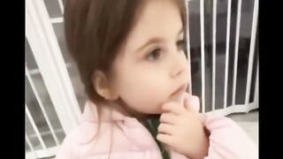 A tiny Scottish girl is casually chiming into a grown-up conversation