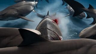 “In chaos… one shark chose to STOP the hunt ????”
