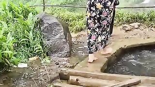 Airnya dingin banget guys   #reels #viral #popular #village #naturelovers #fyp