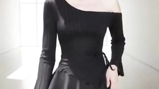 women's New off shoulder cross long sleeved