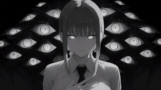 makimalooking at you monochrome chainsaw man