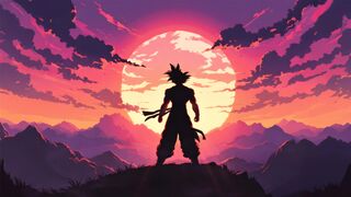 goku-shadow-sunset-dragon-ball