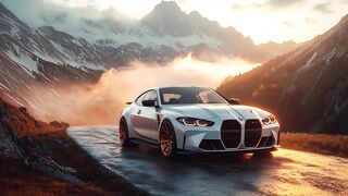 Carving through clouds with pure power. BMW M4 meets the mountains. ????️????