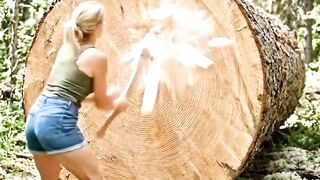 Abandoned Giant Log Transformed into Luxury Forest Home #timelapse #build