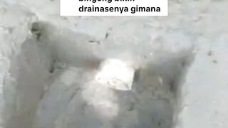 Cara buat DRAINASE kolam terpal