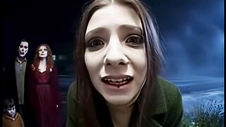 Scary women in door