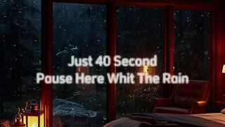 ????️Stay in Calm for 40 Seconds -Cozy Cabin Rain | Sleep, Stress relief #rainsounds #relax 4