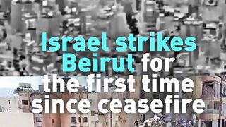 The Israeli military released footage of strikes on Lebanon's capital, Beirut, on