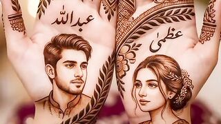 Best new couples picture mehndi design with name 2026