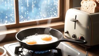 A simple breakfast in the rain