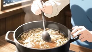 Noodles on a rainy night